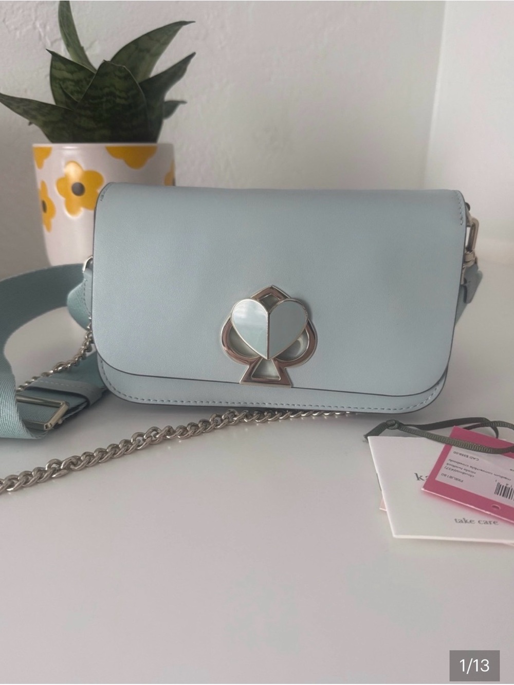 Like New Kate Spade Nicola Convertible Crossbody in Cloud Mist